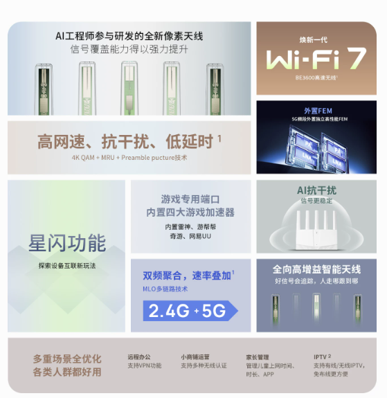 普联TP-LINK WiFi7 BE3600路由器千兆家用高速tplink无线全屋覆盖mesh子母路由穿墙 游戏加速7DR3600